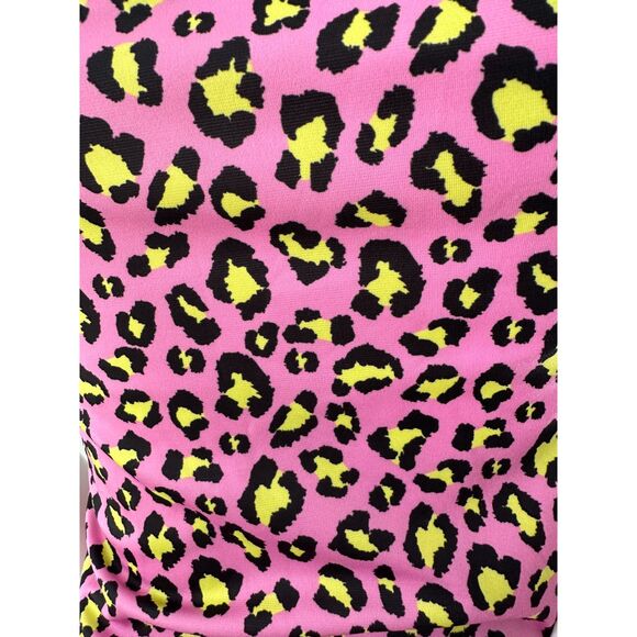 Dolls Kill x Horoscopez Pink Cheetah Print Milkmaid Peasant Top size Medium - Picture 5 of 6